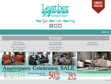Tablet Screenshot of leatherexpressonline.com